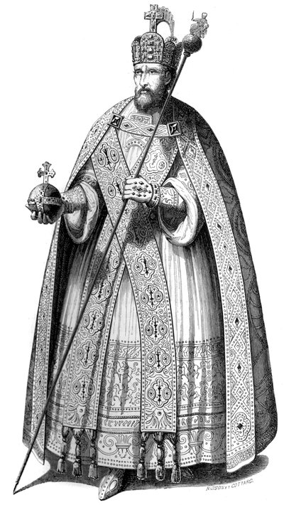 Il costume indossato dagli imperatori durante le loro incoronazioni dai tempi di Carlo Magno, 1579 1846 da Bisson and Cottard