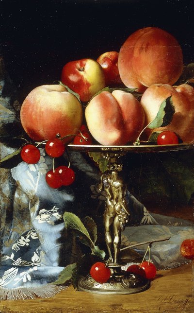 Natura morta con pesche, prugna e ciliegie da Blaise Alexandre Desgoffe