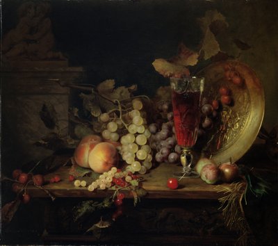 Natura morta con frutta, bicchiere di vino, 1863 da Blaise Alexandre Desgoffe