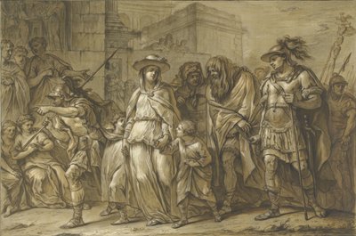 Julius Sabinus ed Epponina con i loro due figli portati prigionieri a Roma da Blaise Nicolas Lesueur