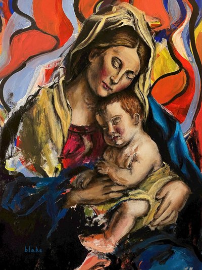Madonna e Bambino, c.2020 da Blake Munch