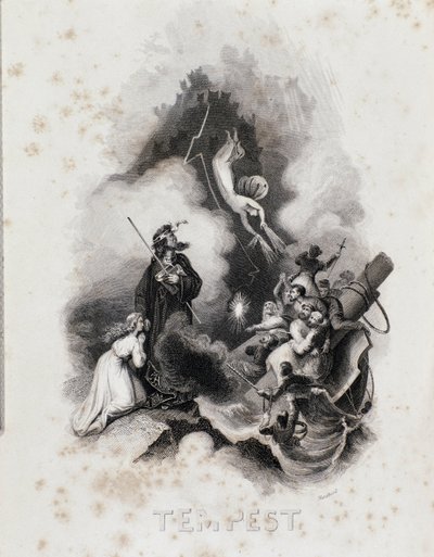 Incisione di Blanchard per il primo atto de La Tempesta di William Shakespeare da Blanchard Blanchard