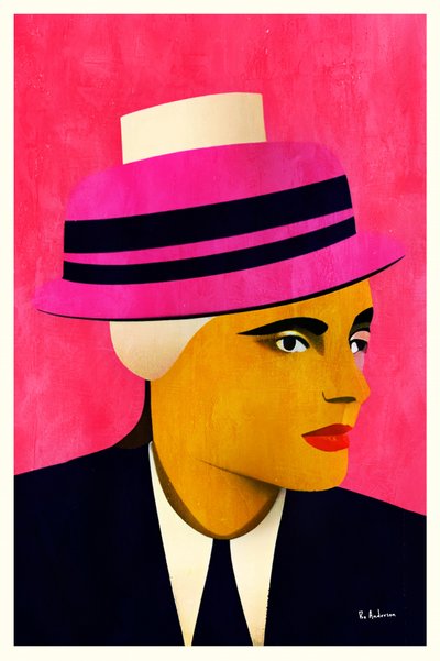 Cappello rosa da donna alla moda da Bo Anderson
