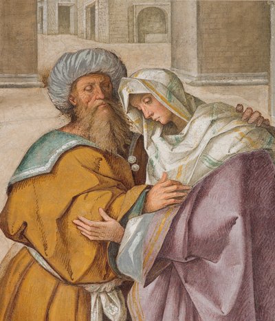 Navata centrale, Prima campata nord, Incontro di San Gioacchino e Sant