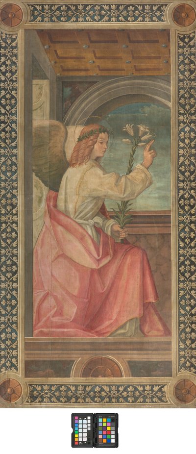 Controfacciata transetto sud, Boccaccio Boccaccino, Annunciazione (dettaglio dell