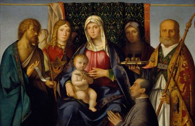 Vergine con Bambino e Santi e un donatore, 1505-1515 da Boccaccio Boccaccino