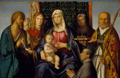 Vergine e Bambino con Santi e un Donatore da Boccaccio Boccaccino