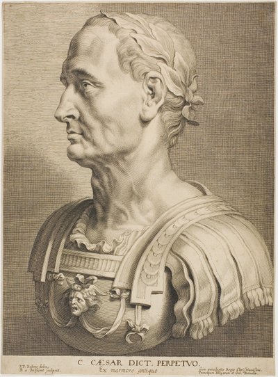 Giulio Cesare, dittatore perpetuo, da Dodici uomini famosi greci e romani da Boetius Adams Bolswert