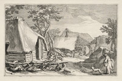 Paesaggio con casali, 1613-1614 da Boetius Adams Bolswert
