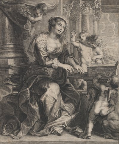 Santa Cecilia che suona l