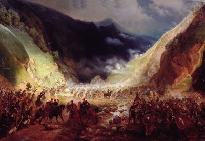Battaglia al canyon di Rotenturm, 1871 da Bogdan Willewalde