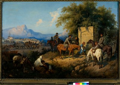 Le truppe russe attraversano le montagne del Caucaso ad Adjara da Bogdan Willewalde