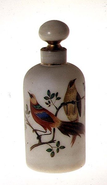 Bottiglia con tappo in opalina, con decorazione dorata e smaltata, metà XIX secolo da Bohemian School