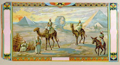 La Sfinge e le Piramidi, etichetta da una scatola di fez, c.1910 da Bohemian School