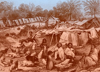 Villaggio di Panama, fine XIX secolo da Bohuslav Kroupa