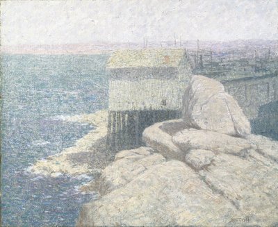 Villaggio di pescatori cinesi, Baia di Monterey, California da Bolton Coit Brown