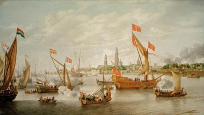 Cerimonia festiva sulla Schelda davanti ad Anversa da Bonaventura Peeters