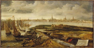 Íñigo de Borja respinge una forza olandese che tenta uno sbarco vicino ad Anversa, 17 maggio 1605, c. 1640 da Bonaventura Peeters the Elder