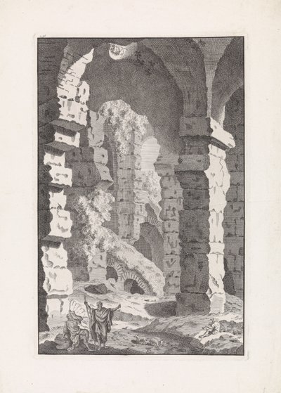 Pastore che suona tra le rovine (Reliquiae antiquae urbis Romae) da Bonaventura van Overbeek