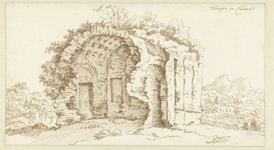 Rovina di un tempio a Cumae da Bonaventura van Overbeek