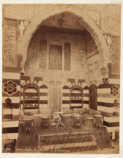 Sala di ricevimento del Consolato Tedesco a Damasco da Bonfils Studio