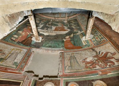 Transetto nord, Altare di San Michele Arcangelo, Dietro la pala d