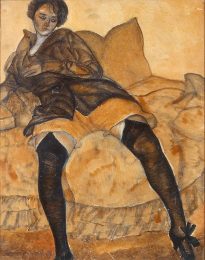 Donna seduta, c. 1918 da Boris Dmitrievich Grigoriev