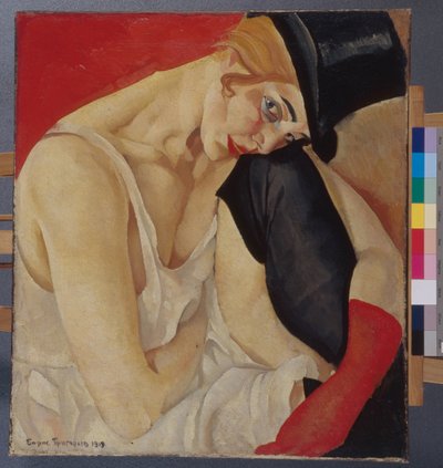 Donna con cilindro da Boris Dmitrievich Grigoriev