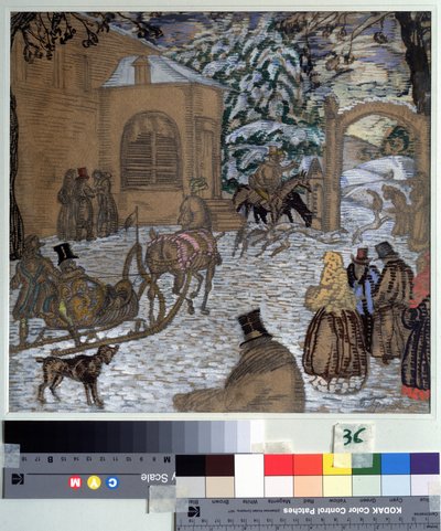 Illustrazione per il romanzo Dubrovsky di Aleksandr Puškin da Boris Dmitrievich Grigoriev