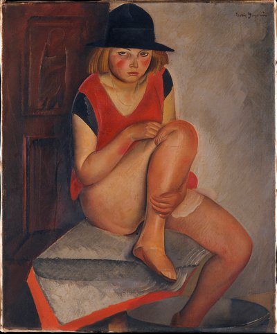 "La modella" Peinture di Boris Grigoriev (1886-1939) ca 1926 - Metropolitan Museum of Art, New York da Boris Dmitrievich Grigoriev