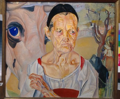 I volti della Russia: ritratto di una vecchia lattaia da Boris Dmitrievich Grigoriev