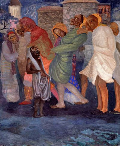 Fumatori di oppio in Oriente, 1910s da Boris Dmitrievich Grigoriev