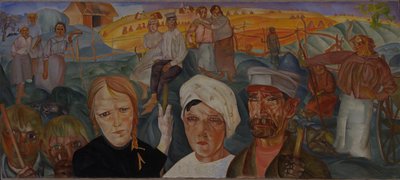 Terra dei contadini dalla serie Visages de Russie, 1917 da Boris Dmitrievich Grigoriev