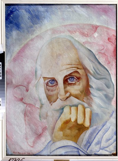Ritratto dello scrittore americano Walt Whitman da Boris Dmitrievich Grigoriev