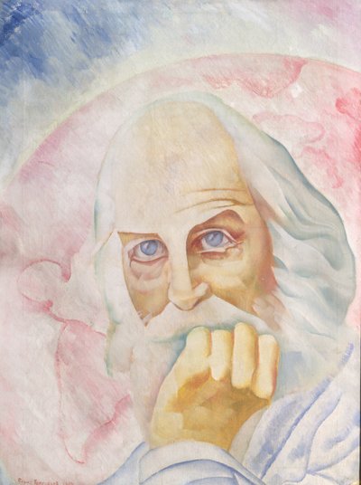Ritratto di Walt Whitman (1819-92) 1918 da Boris Dmitrievich Grigoriev