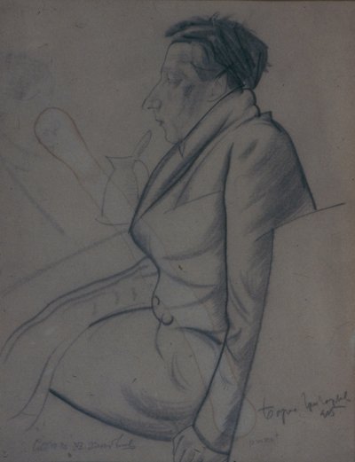 Ritratto del poeta Velimir Khlebnikov 1885-1922, 1915 da Boris Dmitrievich Grigoriev
