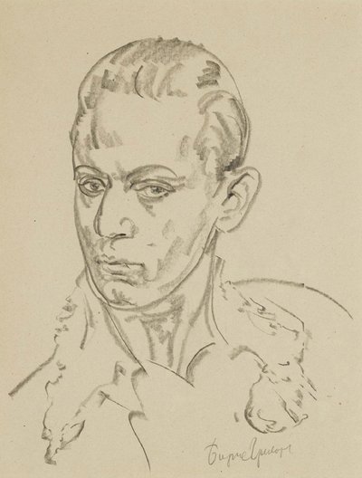 Ritratto del ballerino e coreografo Sergey Lifar 1905-1986 da Boris Dmitrievich Grigoriev