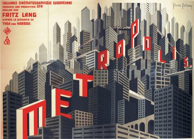 Poster del film Metropolis di Fritz Lang, 1926 da Boris Konstantinovich Bilinsky