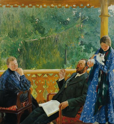 Ritratto di famiglia, Ritratto della famiglia Polenow da Boris Mikhailovich Kustodiev