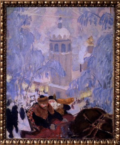 Autoritratto con la moglie da Boris Mikhailovich Kustodiev