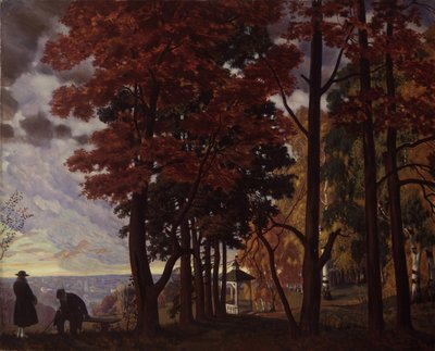 Autunno, 1918 da Boris Mikhailovich Kustodiev