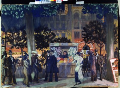 Boulevard a Parigi, la notte da Boris Mikhailovich Kustodiev