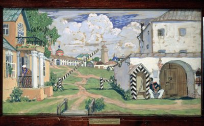Progetto di scenografia per la commedia Il cuore ardente di Aleksandr Ostrovskij da Boris Mikhailovich Kustodiev