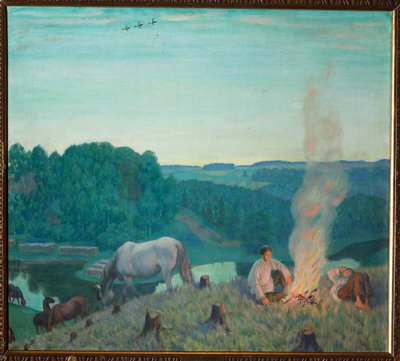 Falò da Boris Mikhailovich Kustodiev