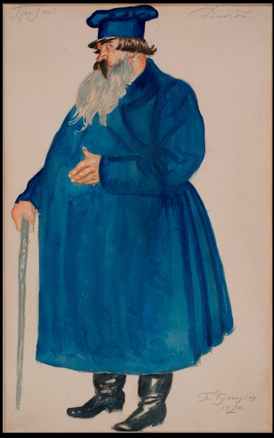 Mercante Dikoy. Costume per il dramma La tempesta di A. Ostrovsky da Boris Mikhailovich Kustodiev