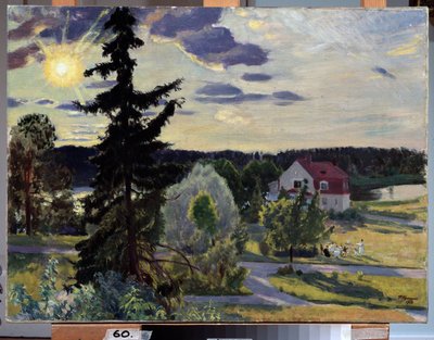 Paesaggio serale da Boris Mikhailovich Kustodiev