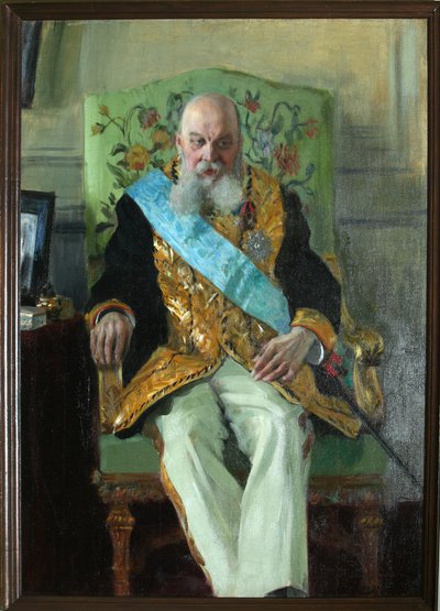 Ritratto del Conte Dmitri Martynovich Solski, 1908 da Boris Mikhailovich Kustodiev