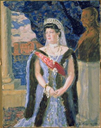 Ritratto della Granduchessa Maria Pavlovna, 1911 da Boris Mikhailovich Kustodiev