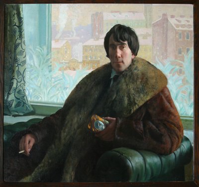 Ritratto dello scultore e architetto Isidor Zolotarevsky da Boris Mikhailovich Kustodiev