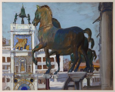 I cavalli di San Marco, 1907 da Boris Mikhailovich Kustodiev